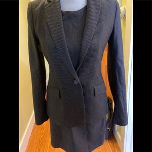 Wool blend pinstripe Theory suit set